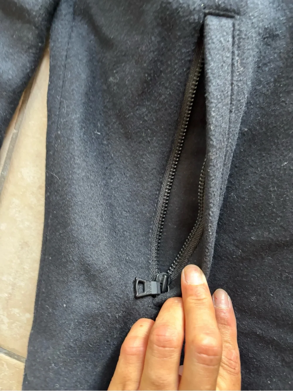 Banana Republic Men's Black Zip-Front Jacket - Classic Collared Coat